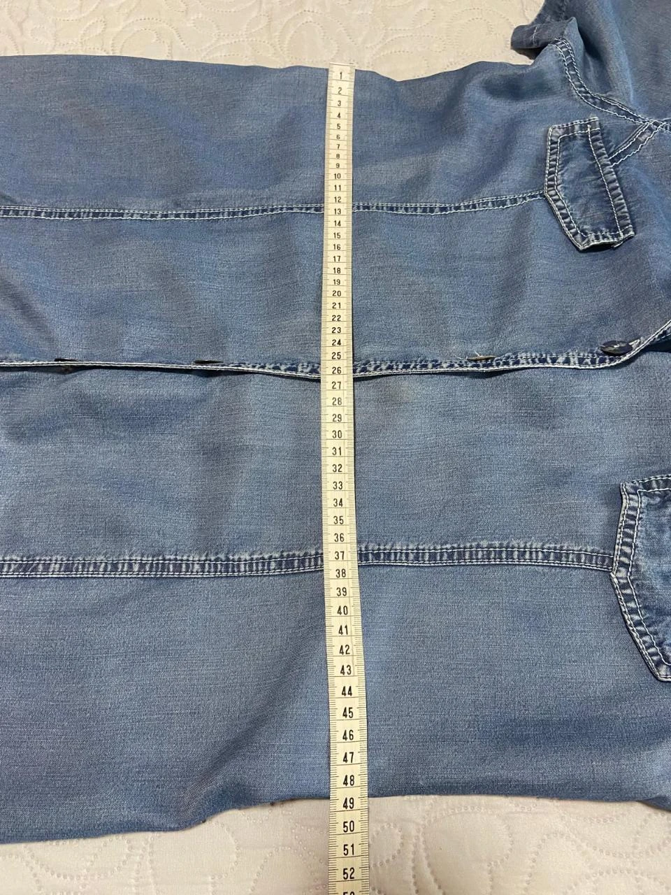 Vestido vaquero de verano, manga corta, abonotado, tela muy agradable. – photo 9